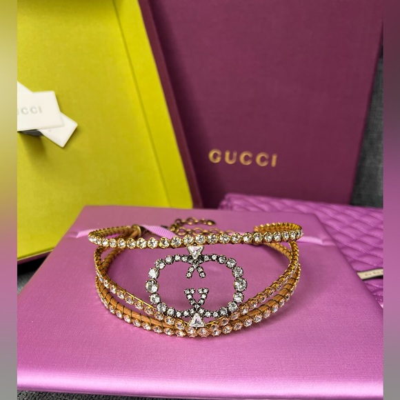 GUCCI CRYSTAL GG choker WOW wow WOW - Picture 3 of 13